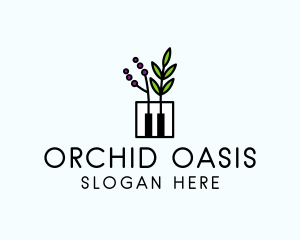 Botanical Piano Garden logo design