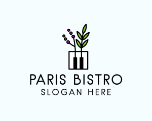 Botanical Piano Garden logo design