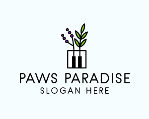 Botanical Piano Garden logo design