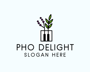 Botanical Piano Garden logo design