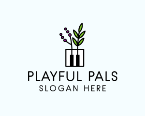 Botanical Piano Garden logo design