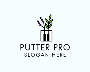 Botanical Piano Garden logo design