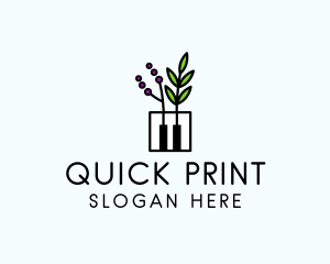 Botanical Piano Garden logo design