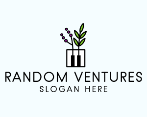 Botanical Piano Garden logo design