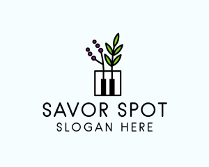 Botanical Piano Garden logo design