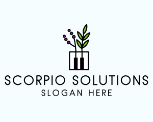 Botanical Piano Garden logo design