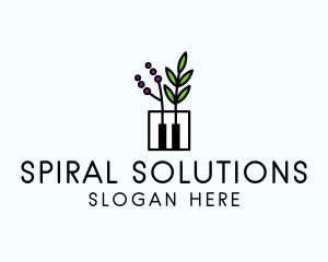 Botanical Piano Garden logo design