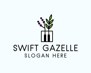 Botanical Piano Garden logo design