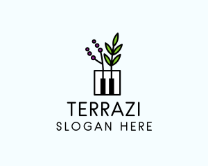 Botanical Piano Garden logo design