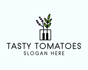 Botanical Piano Garden logo design