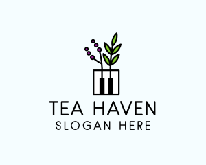 Botanical Piano Garden logo design