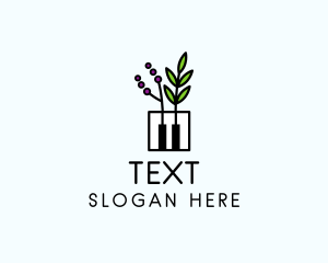 Botanical Piano Garden logo design