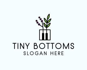 Botanical Piano Garden logo design