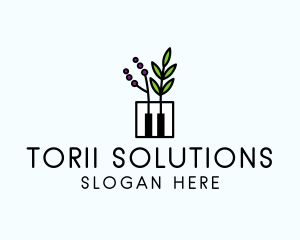 Botanical Piano Garden logo design