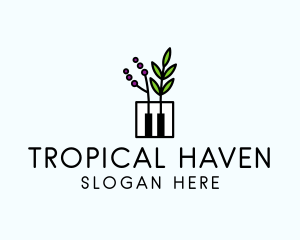 Botanical Piano Garden logo design