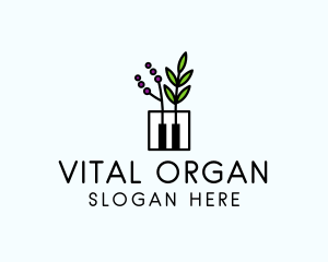 Botanical Piano Garden logo design