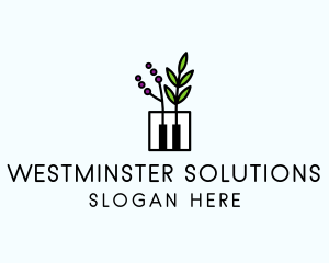 Botanical Piano Garden logo design