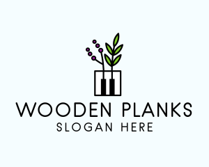 Botanical Piano Garden logo design