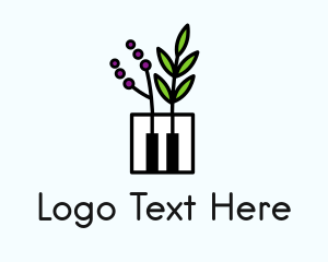 Botanist - Piano Garden Music School logo design