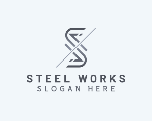 Steel - Steel Fabrication Metalworks Letter S logo design