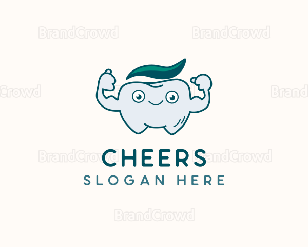 Strong Toothpaste Tooth Logo