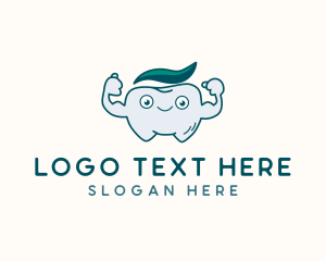 Pediatric Dentistry - Strong Toothpaste Tooth logo design