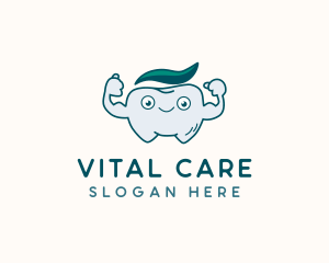 Strong Toothpaste Tooth Logo