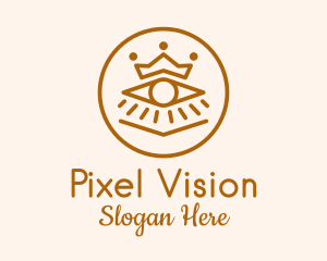 Crown Tarot Eye logo design