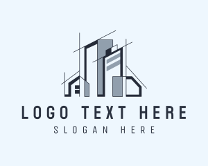 Condominium - Architecture Home Building logo design