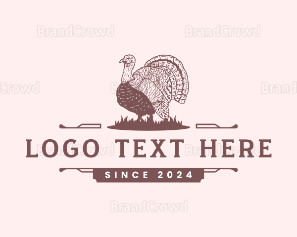 Thanksgiving Turkey Poultry Logo