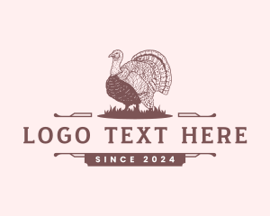 Fowl - Thanksgiving Turkey Poultry logo design