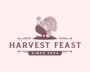 Thanksgiving Turkey Poultry logo design