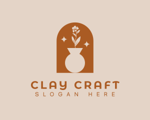 Bohemian Flower Pot logo design