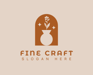 Bohemian Flower Pot logo design