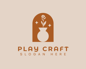 Bohemian Flower Pot logo design