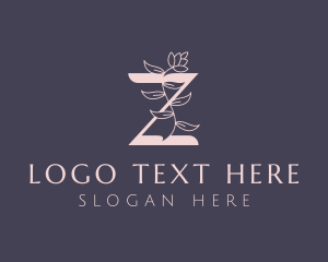 Hair Stylist - Beautician Flower Letter Z logo design
