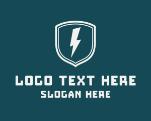 Charge - Electric Shield Energy logo design