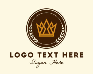 Badge - Wreath Crown Badge logo design