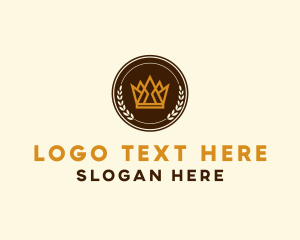 Agency - Wreath Crown Badge logo design