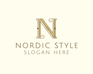 Styling Salon Letter N logo design