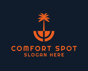 Tropical Coconut Tree logo design