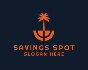 Tropical Coconut Tree logo design