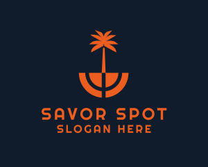 Tropical Coconut Tree logo design