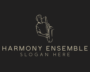 Ensemble - Saxophone Instrument Musician logo design