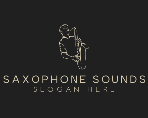 Saxophone - Saxophone Instrument Musician logo design