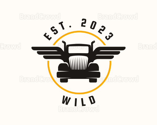 Truck Wings Transport Logo