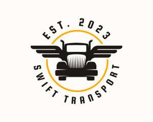 Truck Wings Transport logo design