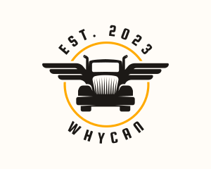 Freight - Truck Wings Transport logo design