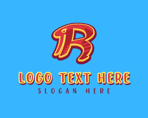 Rt - Graffiti Art Letter R logo design