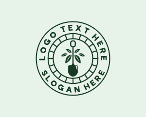 Eco Friendly - Landscaping Leaf Shovel logo design